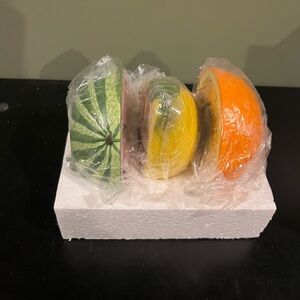 PartyLite Summer Fest Fruits Trio Tea Light Set Lot of 3 Candle Holders